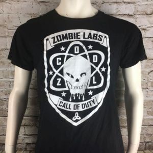CALL OF DUTY ZOMBIE LABS Black T-Shirt Size Medium